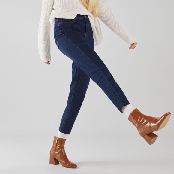 straight cropped jeans bershka